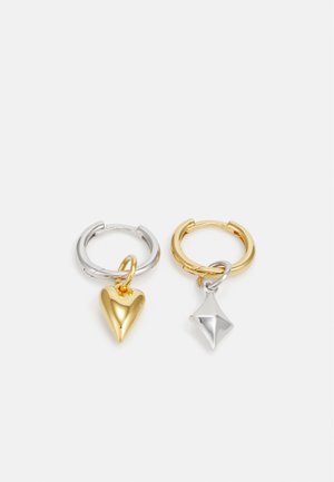 HEARTS AND DIAMONDS MISMATCHED HOOPS - Kõrvarõngad - silver-coloured/gold-coloured
