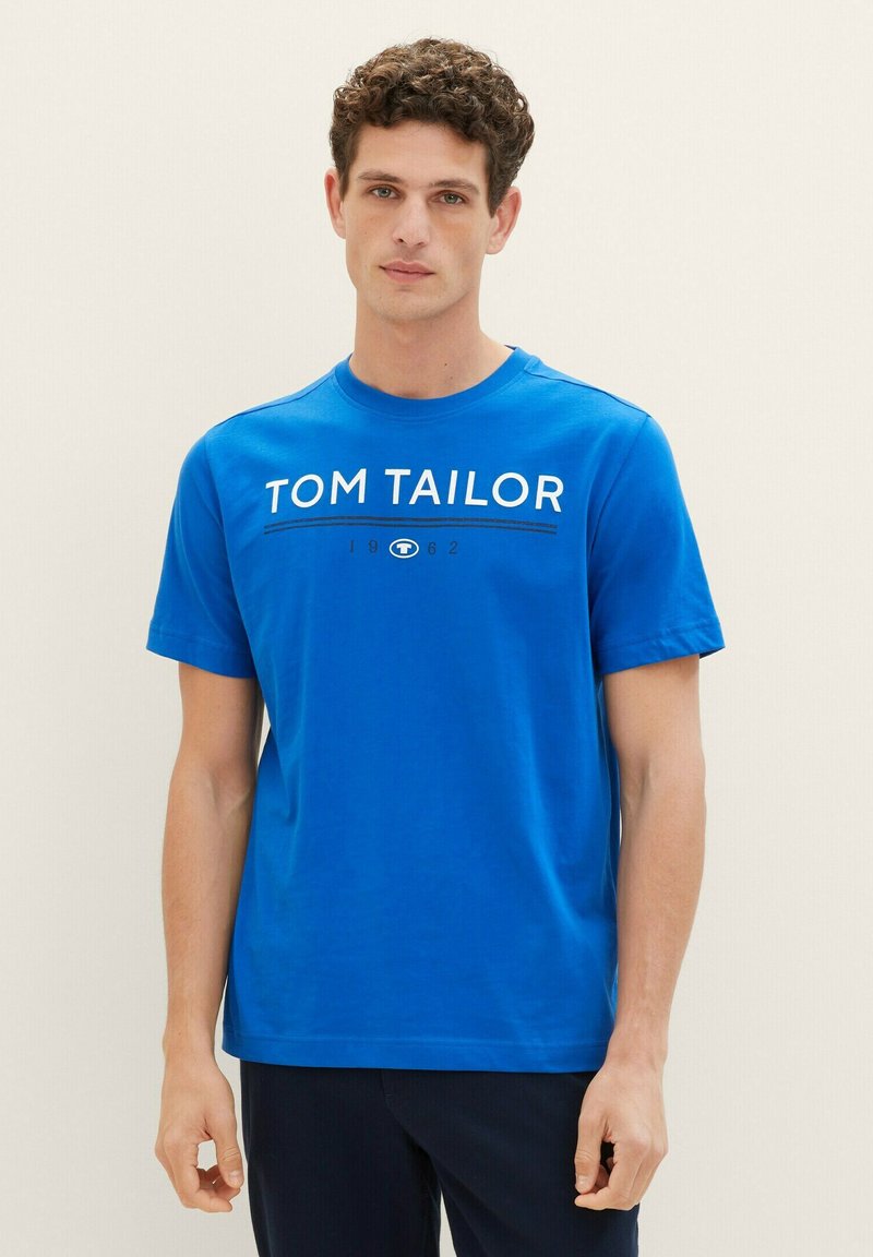 TOM TAILOR MIT LOGO - Camiseta estampada - sure blue