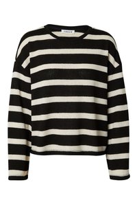 LONIE - Jumper - weiß schwarz