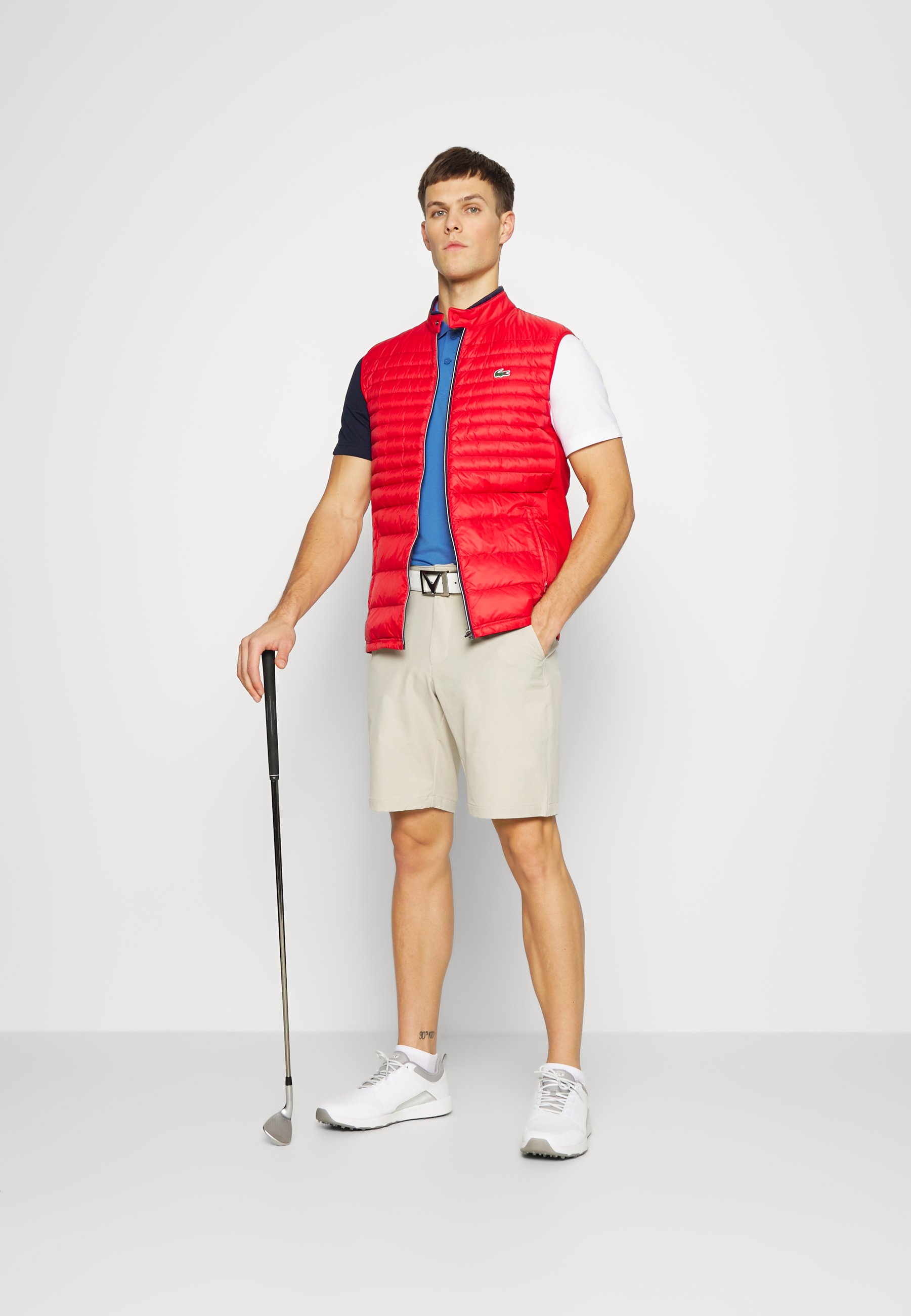 Lacoste Sport GOLF VEST - Smanicato - infrared/navy blue/white/rosso -  Zalando.it