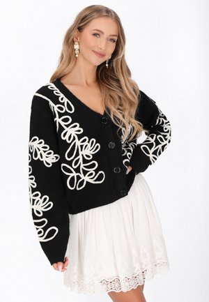 Cardigan - black white