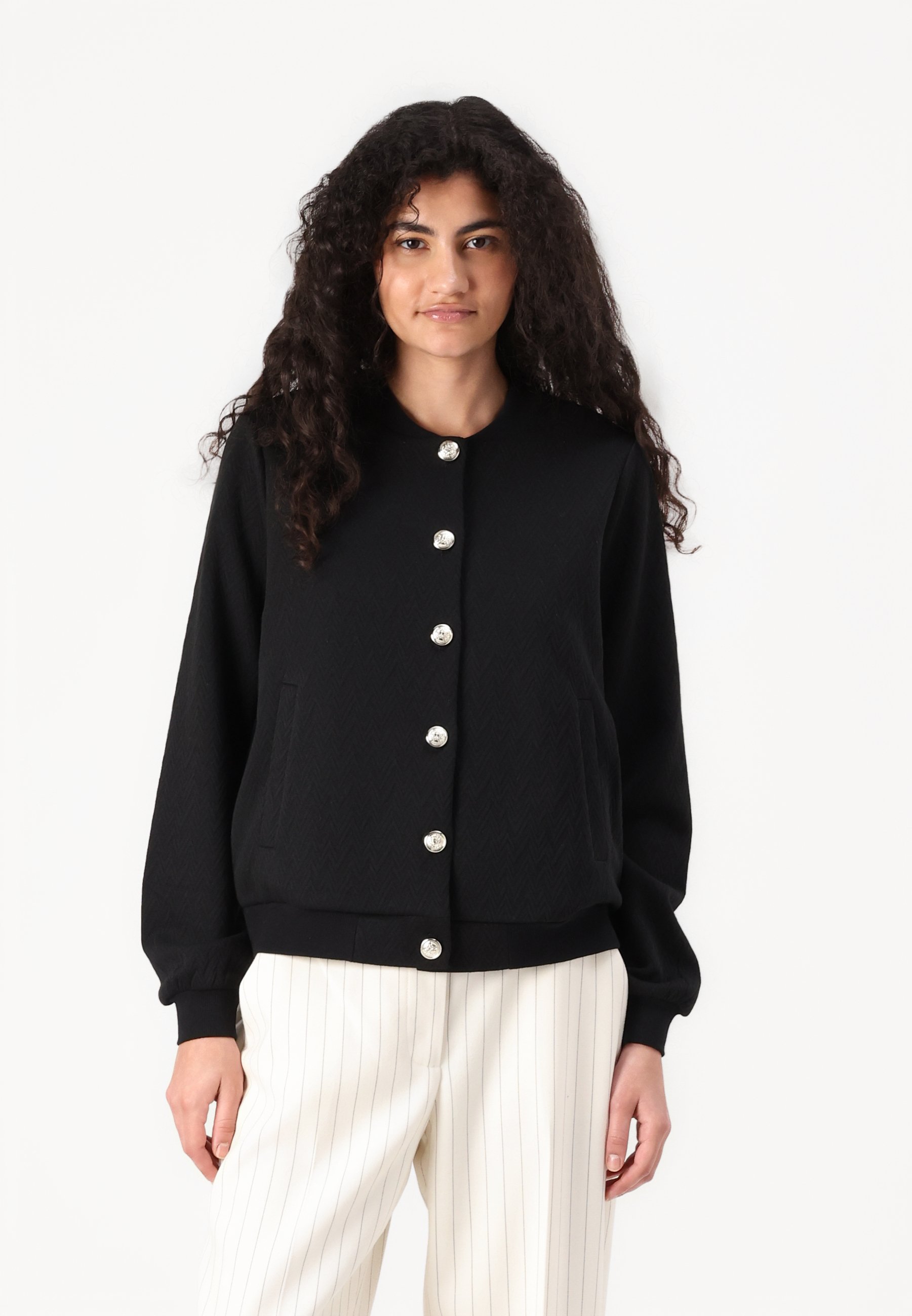 VILA VIJENNA CARDIGAN Strickjacke black/gold/schwarz