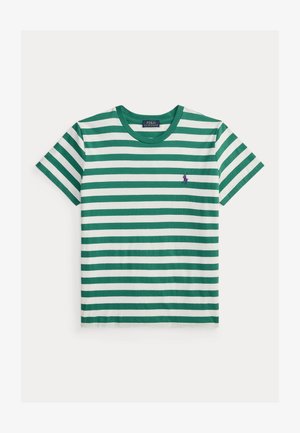Polo Ralph Lauren, STRIPED COTTON JERSEY TEE - Majica kratkih rukava s printom - bush green/white