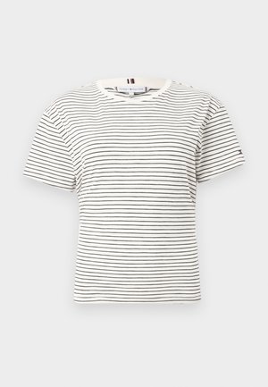 Tommy Hilfiger, CO SLUB KNOT TEE - T-shirt print - calico/black