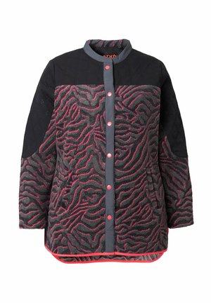 Ulla Popken, NEON TIGER STRIPE JACKET - Forro polar - black