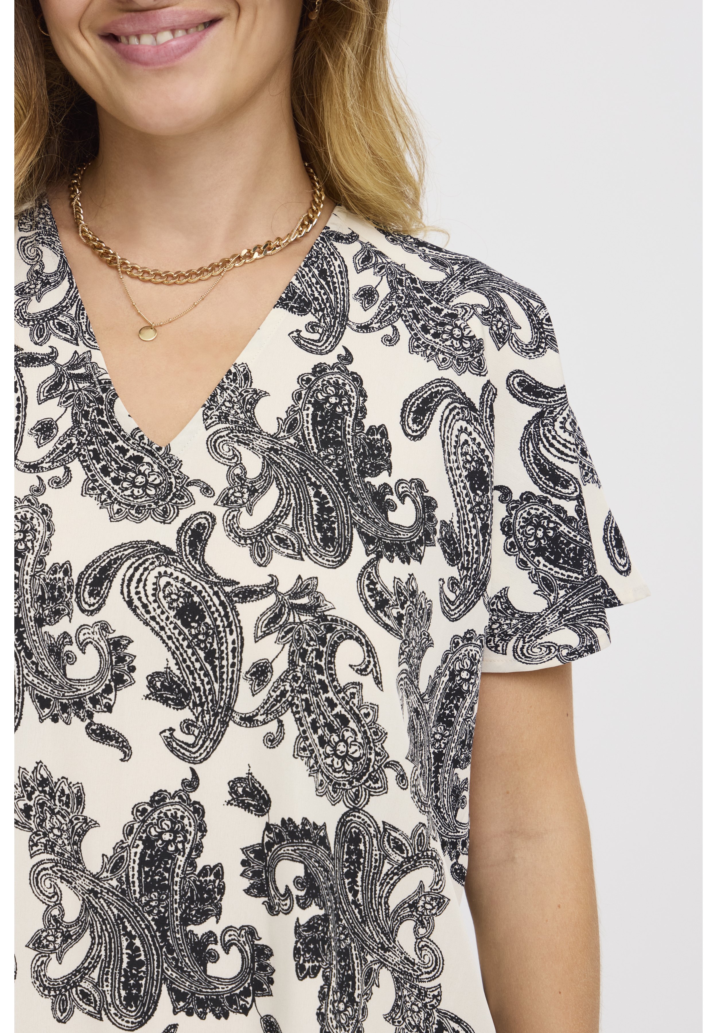 売れ筋商品|||ビーヤング Tシャツ レディース トップス BYHAISLEY - Blouse - black mix b.young BYHAISLEY - Blouse - black mix/zwart - Zalando.be
