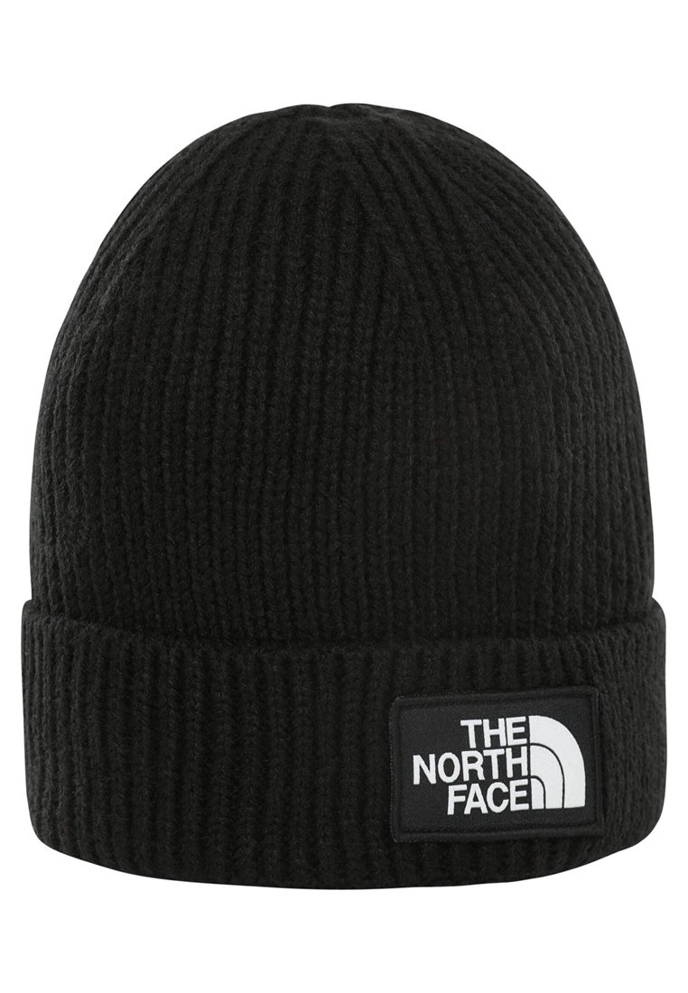 the north face logo beanie black