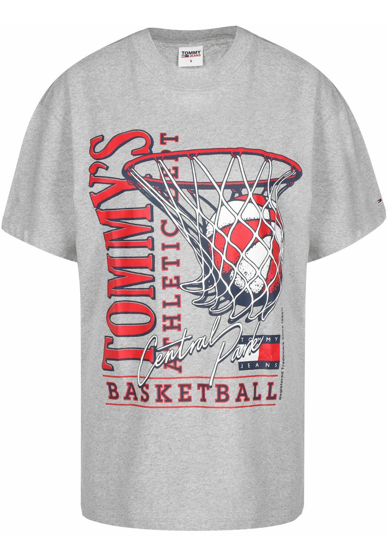 Tommy Jeans BASKETBALL TShirt print silver grey htr/graumeliert