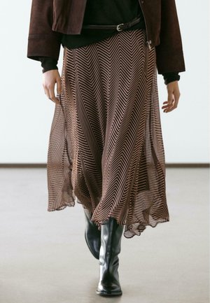 FLARED MIDI - A-Linien-Rock - bordeaux