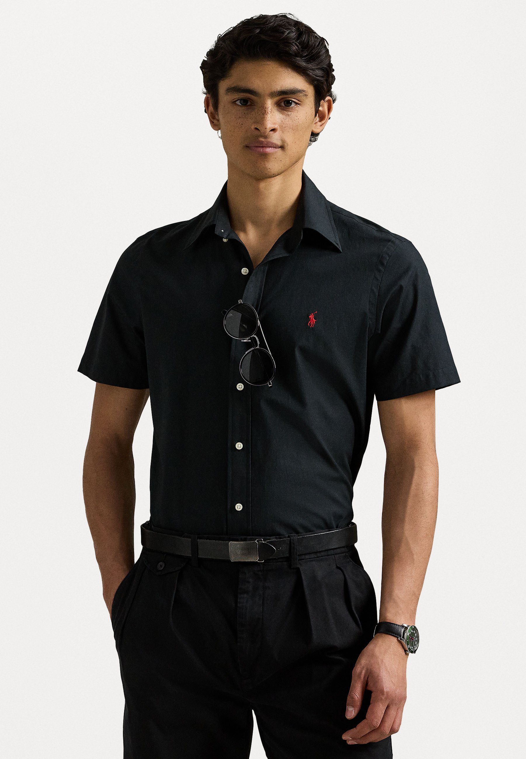★★POLO RALPH LAUREN★★ Custom fit poplin shirt black MNPO Buy Men Black Custom Fit Stretch Poplin Shirt Online at The