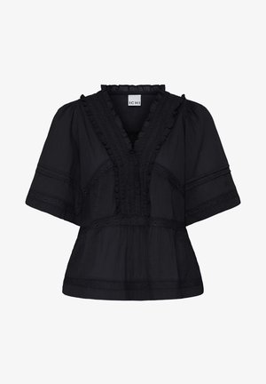 ICHI, IHVOILANA SHORT SLEEVE - Blouse - black