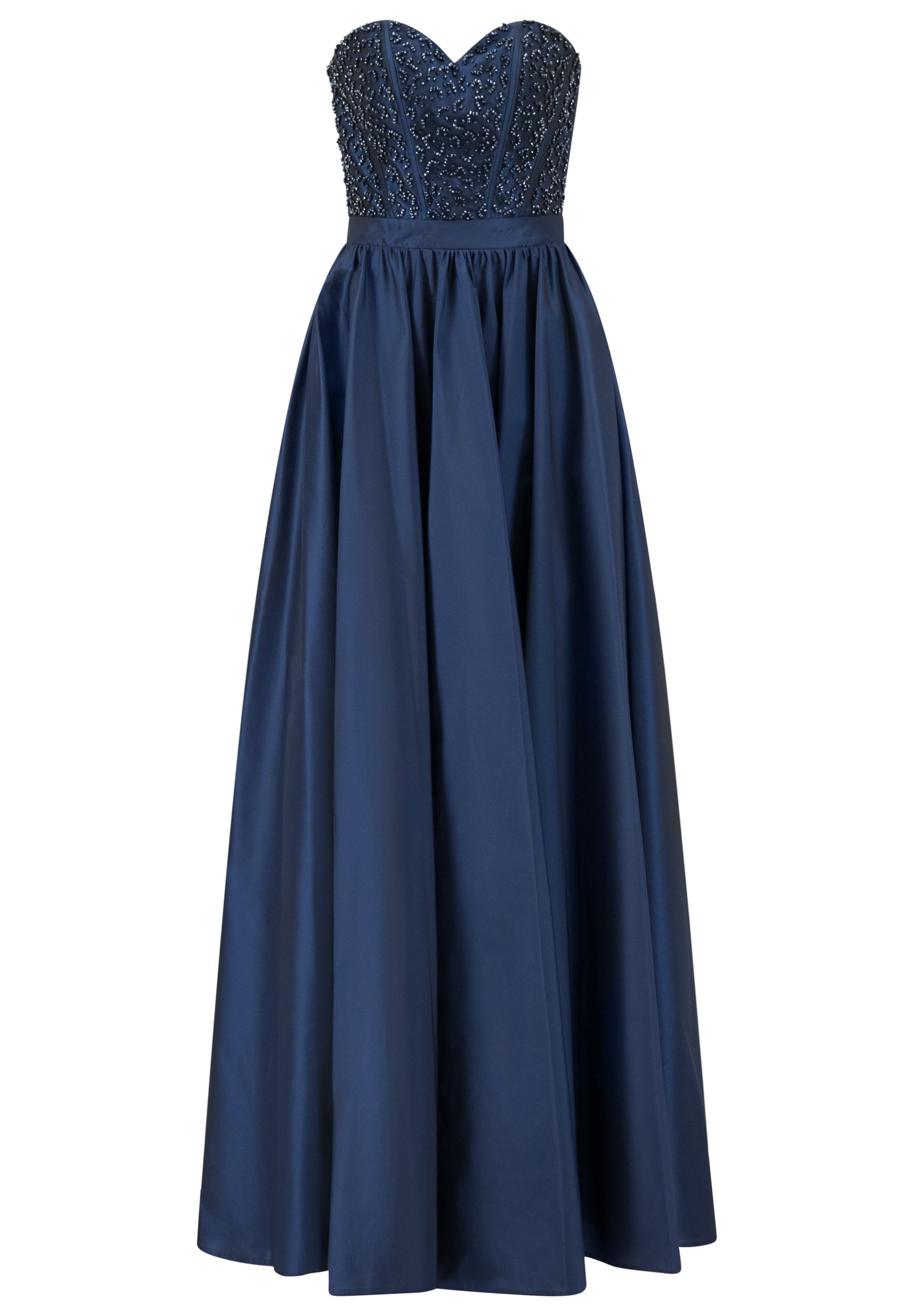 Prestije TRÄGERLOSES MIT PERLEN-APPLIKATION - Cocktailkleid/festliches Kleid  - dunkelblau - Zalando.de