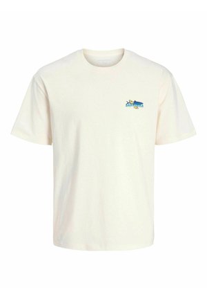 JORSARNDIHA TEE SS CREW NECK PLS - Print T-shirt - egret