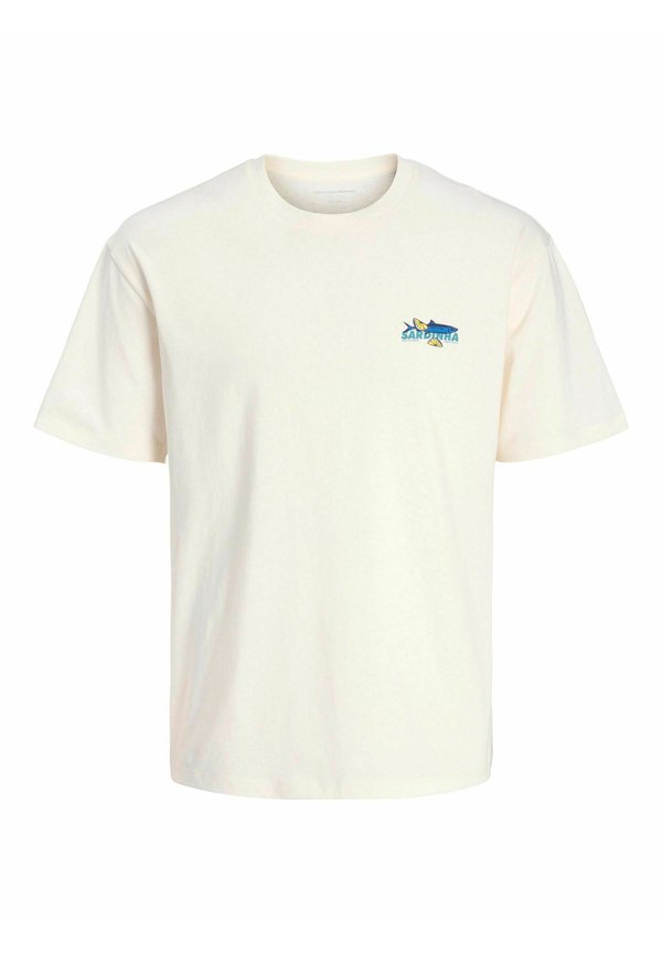 JORSARNDIHA TEE SS CREW NECK PLS - Print T-shirt - egret2