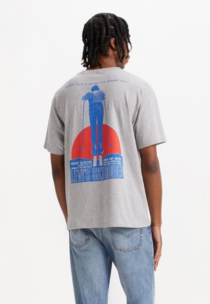 VINTAGE FIT GRAPHIC TEE - Print T-shirt - mottled grey