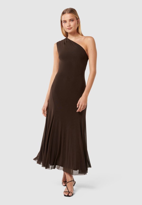 LONDON ONE SHOULDER MIDI - Cocktail dress / Party dress - dark chocolate4