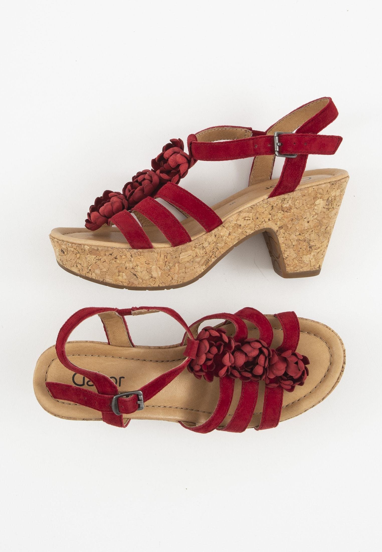 Gabor Sandalen met plateauzool - rot/Rood - Zalando.nl