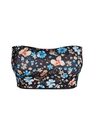 Zizzi, GEBLÜMTES BANDEAU-BIKINIOBERTEIL - Bikinitop - blau