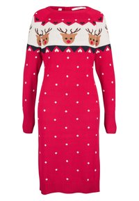 bonprix WEIHNACHTS-RENTIER - Abito in maglia - rot