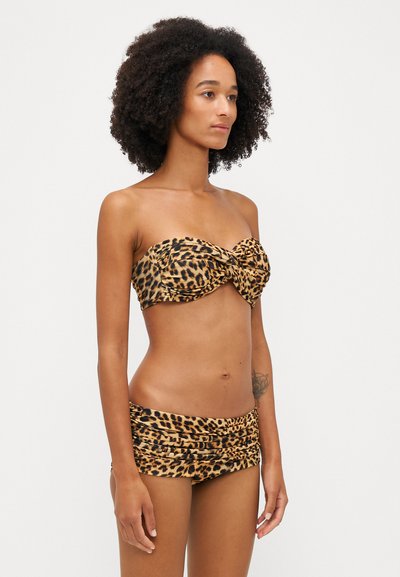 Norma Kamali JOHNNY BRA - Sutien costum de baie din două piese - cheetah patch