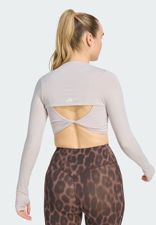 adidas POWER ESSENTIALS WORKOUT CONTOUR SHRUG - Long sleeved top - ice purple — photo 2