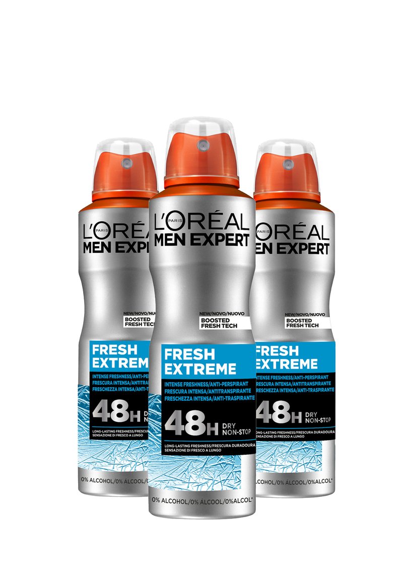 L'Oréal Men Expert - FRESH EXTREME DEODORANTE SPRAY ANTI-TRASPIRANTE, FRESCHEZZA INTENSA, 150ML - 3 PACK - Deodorante, Ingrandire