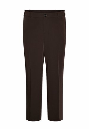 Zizzi, HOCH TAILLIERTE HOSE MIT BÜGELFALTEN - Pantalones - braun