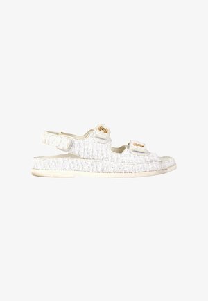CHANEL, DAD SANDALS TWEED SANDAL WHITE - Sandales - white