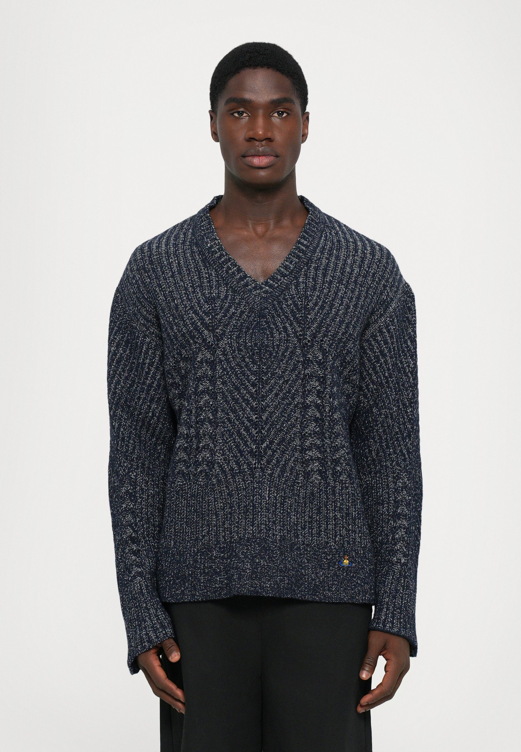 Vivienne Westwood LOTTIE V NECK - Jumper - navy/dark blue - Zalando.ie