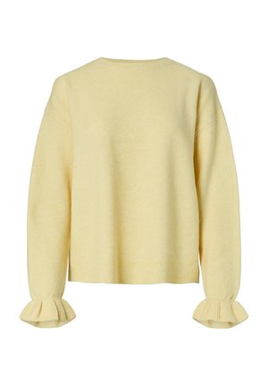 Pieces, PCSALLY LS FRILL CUFF KNIT NOOS BC - Striktrøje - french vanilla
