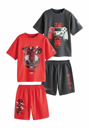 Next, REGULAR FIT - SHORT PYJAMAS 2 PACK  SET. - Pyjama set - grey red tokyo football