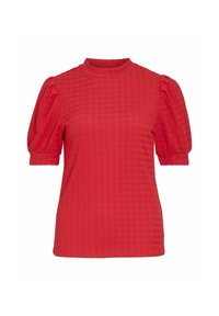 VILA MIT KURZEN ÄRMELN  - Bluse - tomato