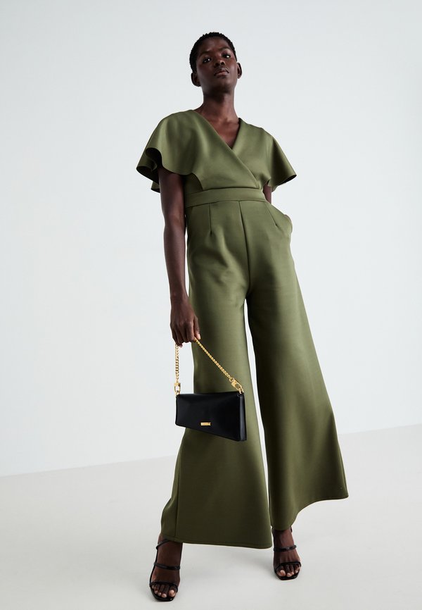 WEDDING BETTY WRAP - Jumpsuit - dark khaki3