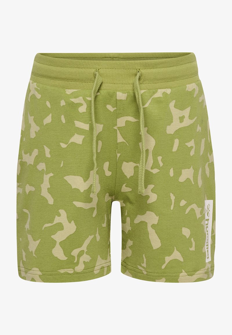 Hummel HMLRUSH AOP - Korte sportsbukser - green olive