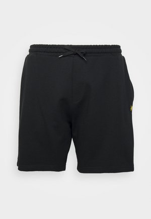 Fekete pamut rövidnadrág, elasztikus derékrésszel, húzózsinórral és oldalzsebekkel. Az elülső bal oldalon egy kis sárga logó található.