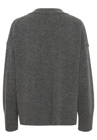 My Essential Wardrobe Vesta na kopčanje - dark grey melange
