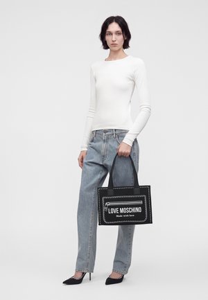 Love Moschino, SIGNATURE LOVE PRINT - Käekott - black