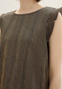 TOM TAILOR DENIM MIT FL�ÜGELÄRMELN - Top - black beige stripe