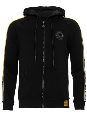 MIT MARKENSCHRIFTZÜGEN AM ARM - Zip-up sweatshirt - black