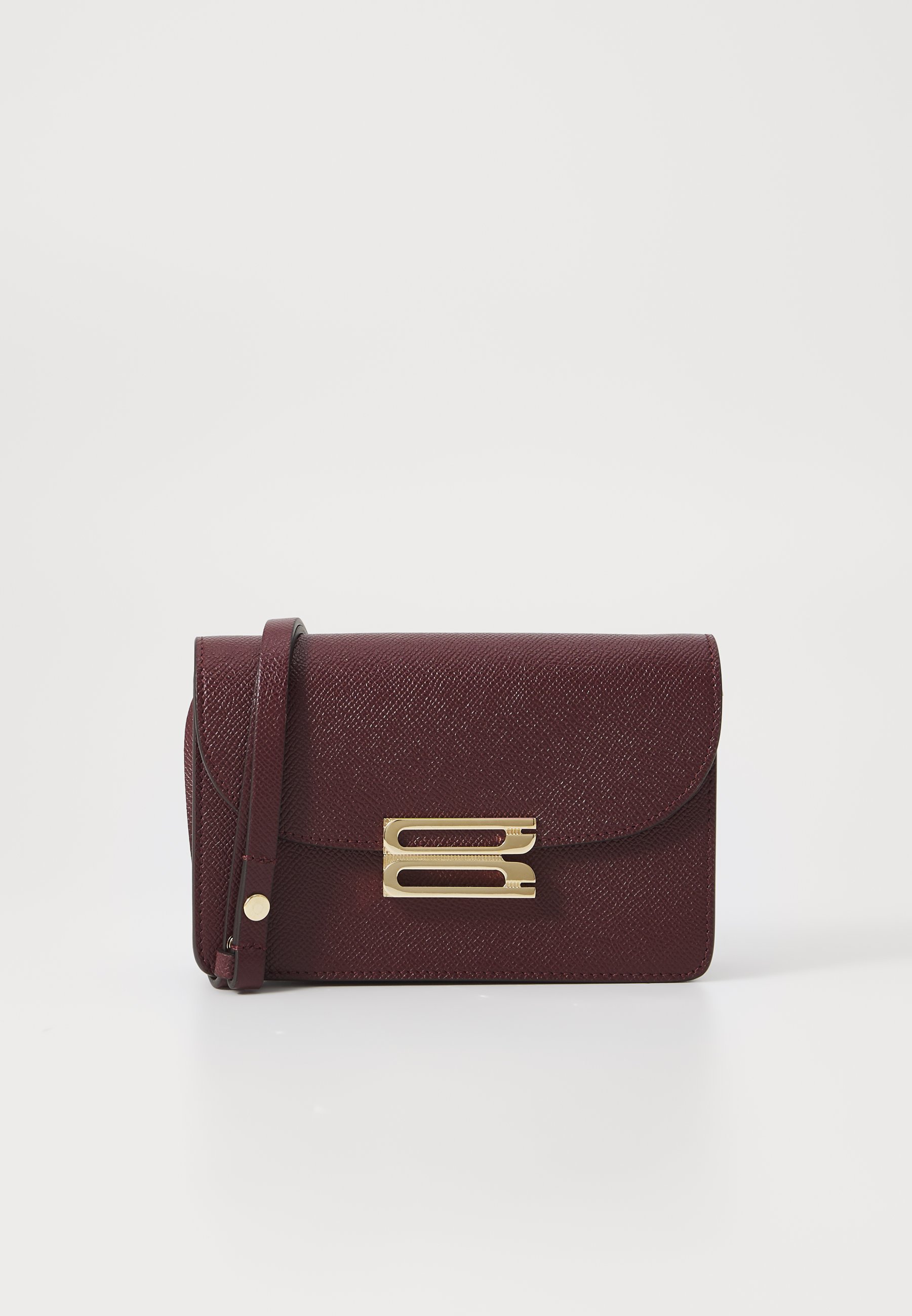 Victoria Beckham BBUCKLE NANO - Cross body bag - burgundy/bordeaux
