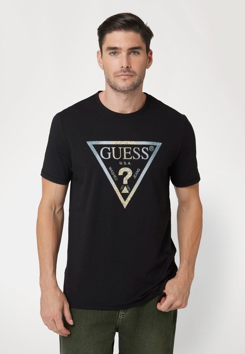 Guess Marškinėliai su spaudiniu - schwarz