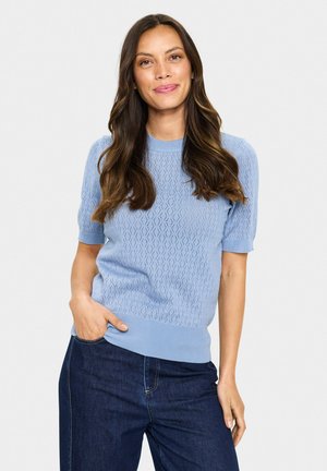 Saint Tropez MILA POINTELLE  - Print T-shirt - blue blizzard