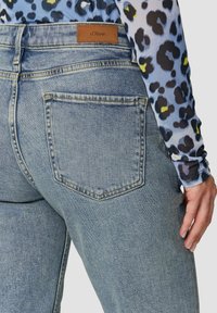 s.Oliver KAROLIN MID RISE USED-DETAILS - Traperice ravnih nogavica - blau