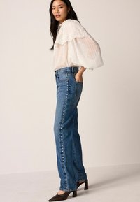 Next RIGID TALL   - Blugi drepți - blue studded