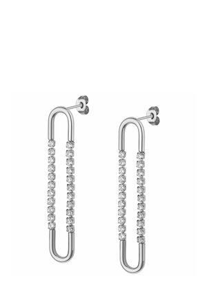 LANGE MIT GLITZER - Ohrringe - silver-coloured