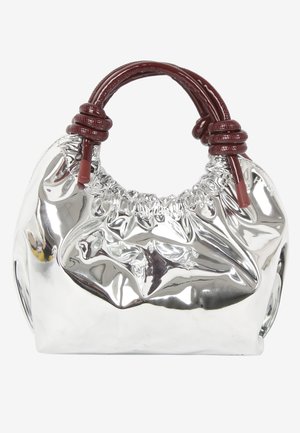 HVISK, JOLLY MIRROR GLOSS STRUCTURE - Τσάντα χειρός - silver maroon