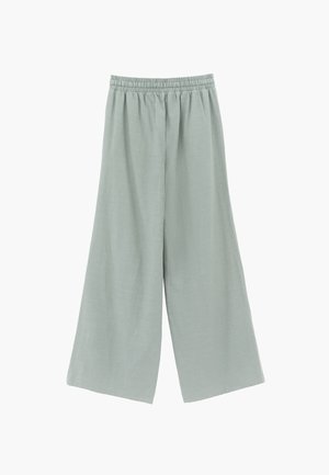 OXXO, OXXO HIGH WAIST WIDE LEG ELASTIC WAIST PANTS - Pantalon classique - aqua gray