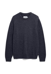 ALVAARIO - Strickpullover - steel melange dark morning night sky