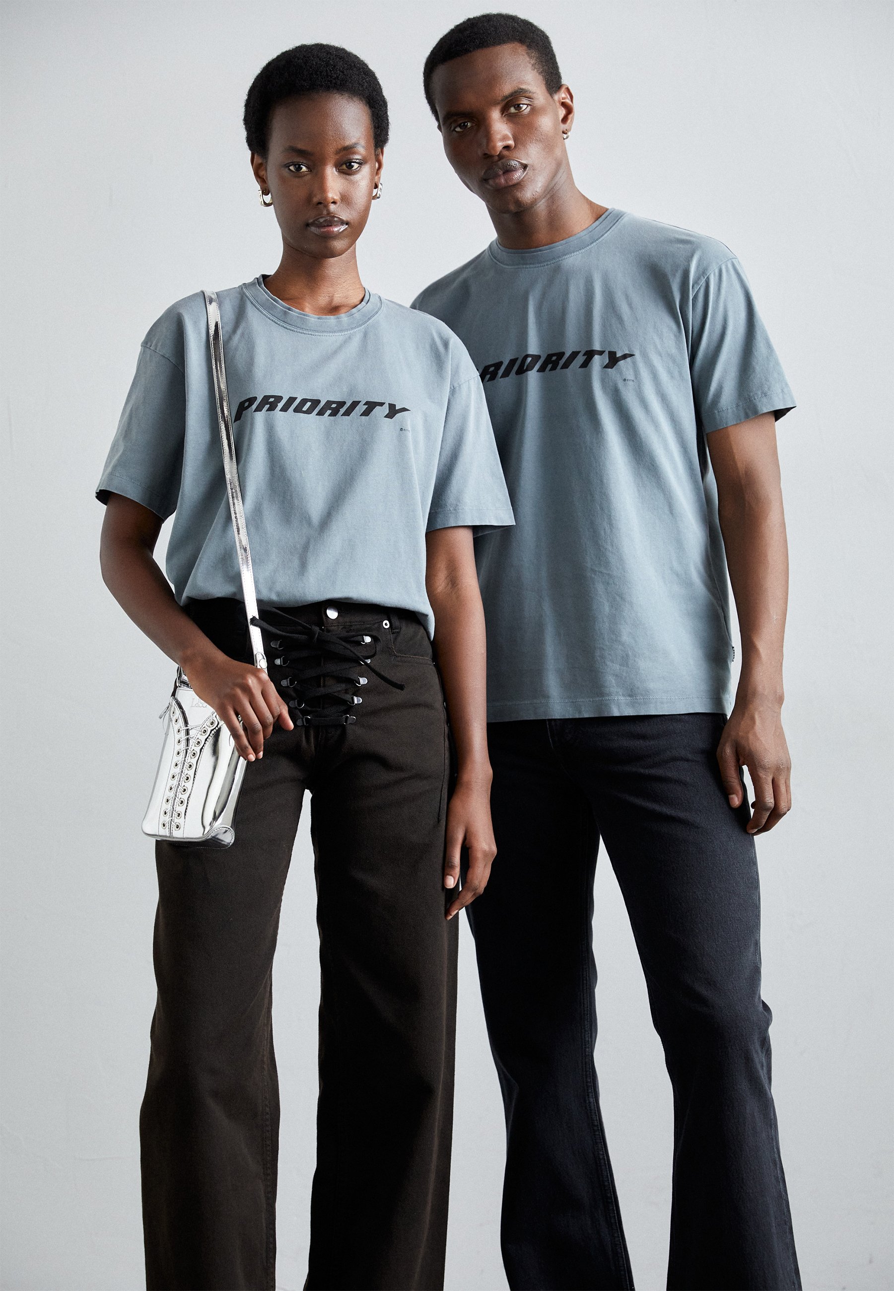 EYTYS LEON PRIORITY UNISEX - T-shirt med print - grey/grå