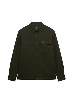 Superdry & Co, SUPERDRY VINTAGE BORG LINED MILLER OVERSHIRT - Chaqueta fina - surplus goods olive